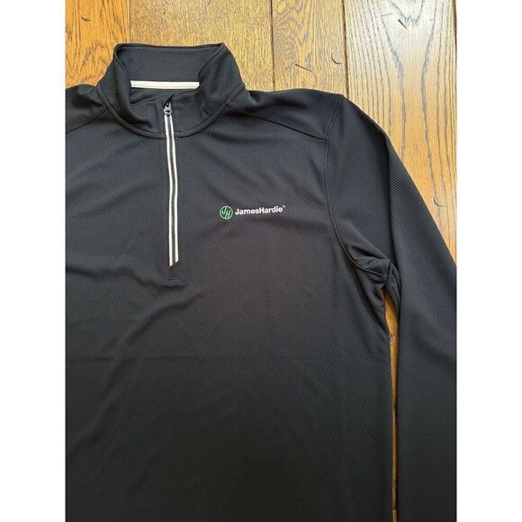 James Hardie Sporttek Black Quarter Zip Long sleeve Large NWOT - Picture 2 of 6